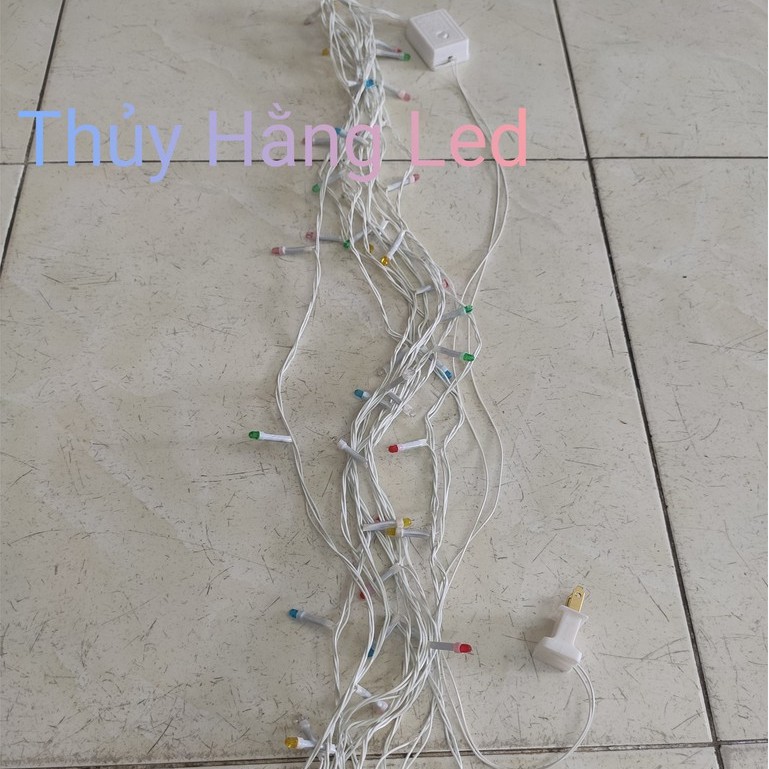 Dây đèn led trang trí màu trắng chớp hình lục giác nhỏ