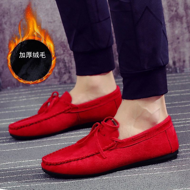 Giày lười vỏ da dày dặn màu tối dành cho nam