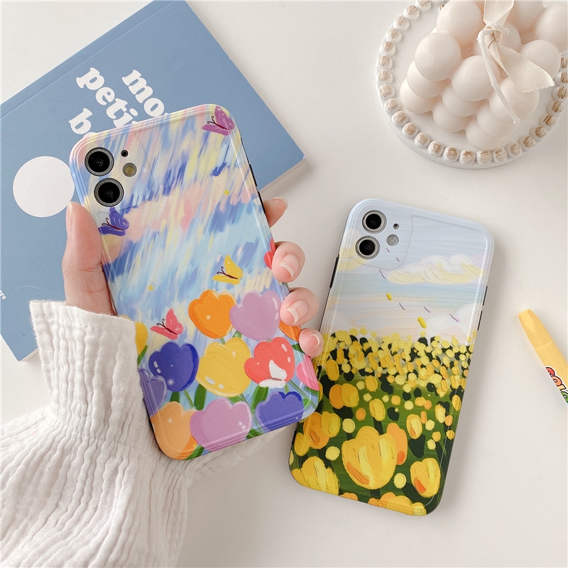 Ốp iphone - Ốp lưng imd new hoa tulip sơn dầu 6/6s/6plus/6splus/7/8/7plus/8plus/x/xs/xsmax/11/11promax - Awifi Case Q1-9 | BigBuy360 - bigbuy360.vn