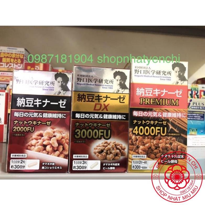Viên uống Chống đột quỵ NOGUCHI NATTO KINASSE Nhật bản 2000fu/ 3000fu/ 4000fu/ 5000fu