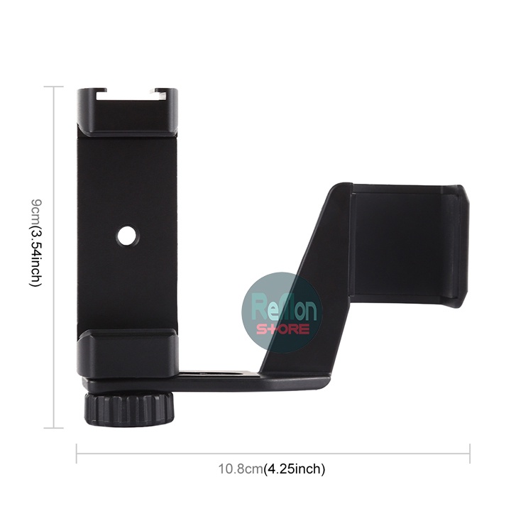 [Kim Loại] Khung kẹp điện thoại cho Osmo Pocket đế đỡ gắn Micro Chân máy ảnh Tripod Puluz PU383