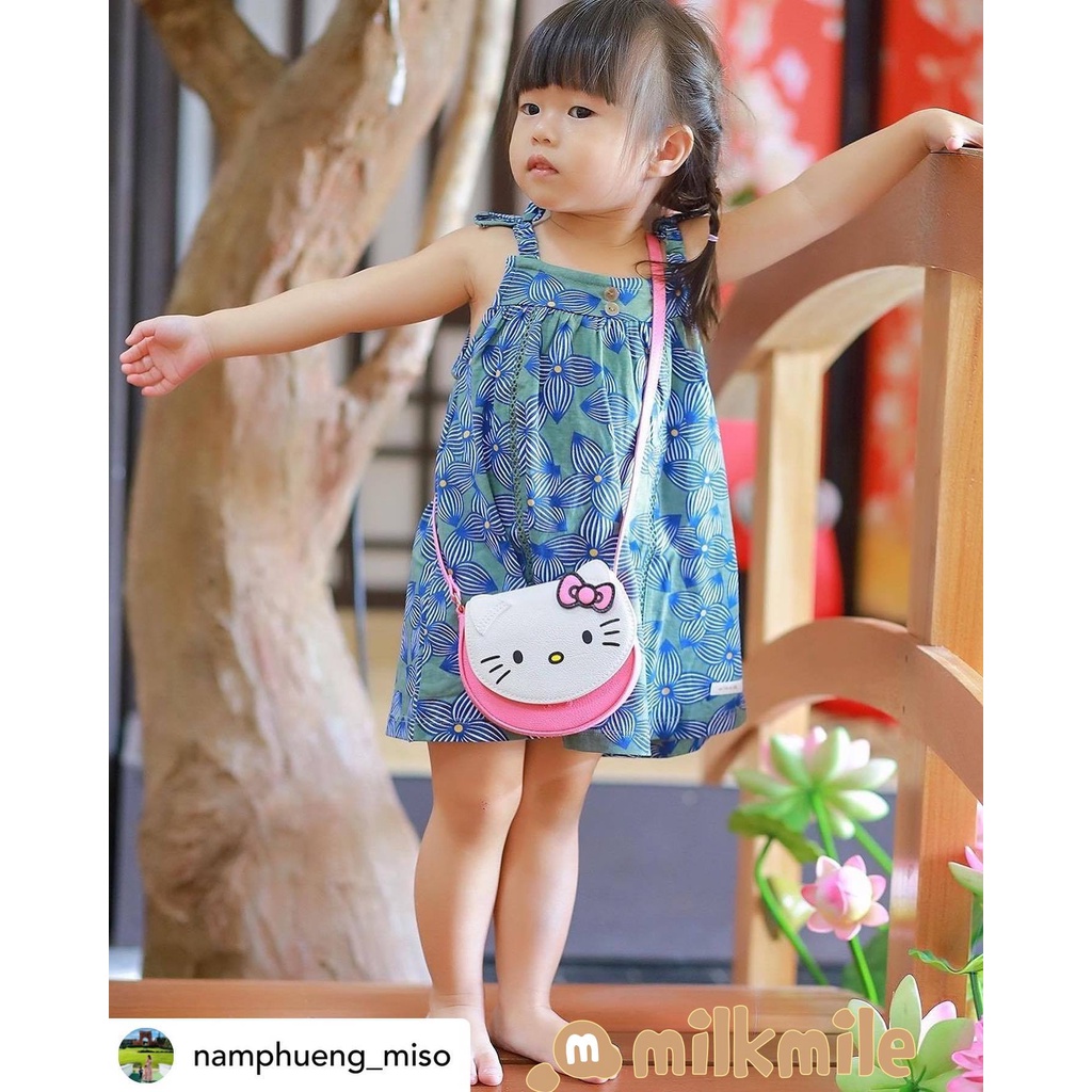 Váy 2 dây hoa xanh Milk Mile xuất Hàn. HA0359
