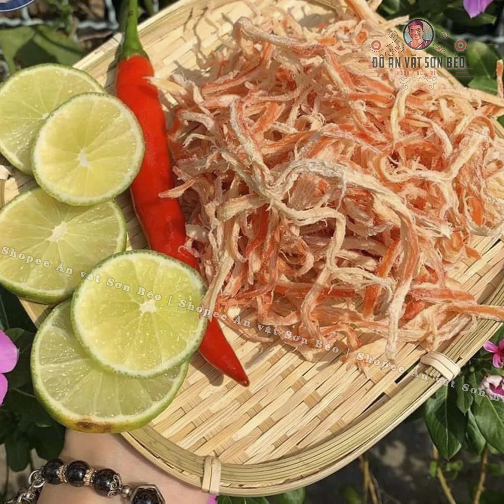 Khô mực hấp dừa xé sợi 200g loại ngon, hũ PET, thơm ngon mà rẻ  | Ăn vặt Sơn Béo | BigBuy360 - bigbuy360.vn