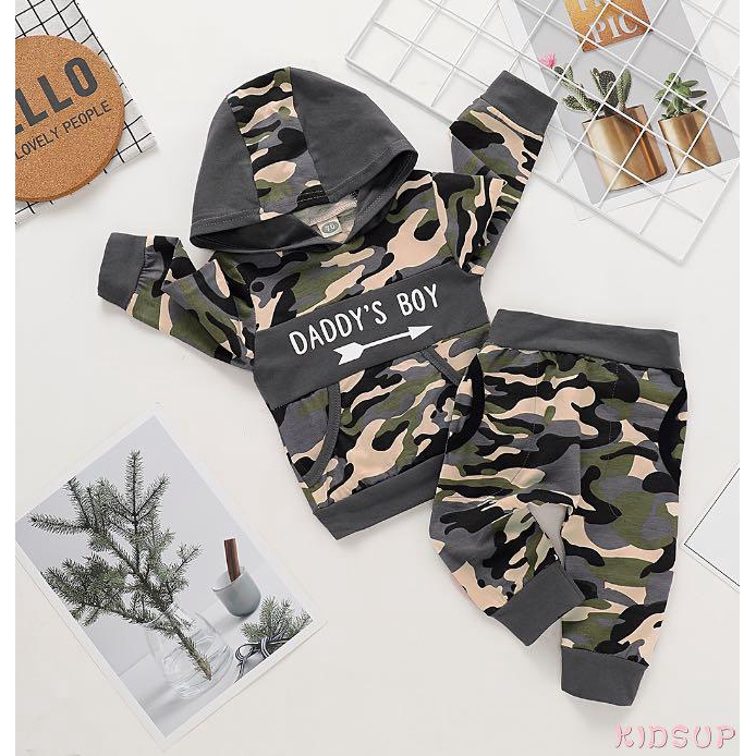 Set áo hoodie và quần dài xinh xắn cho bé