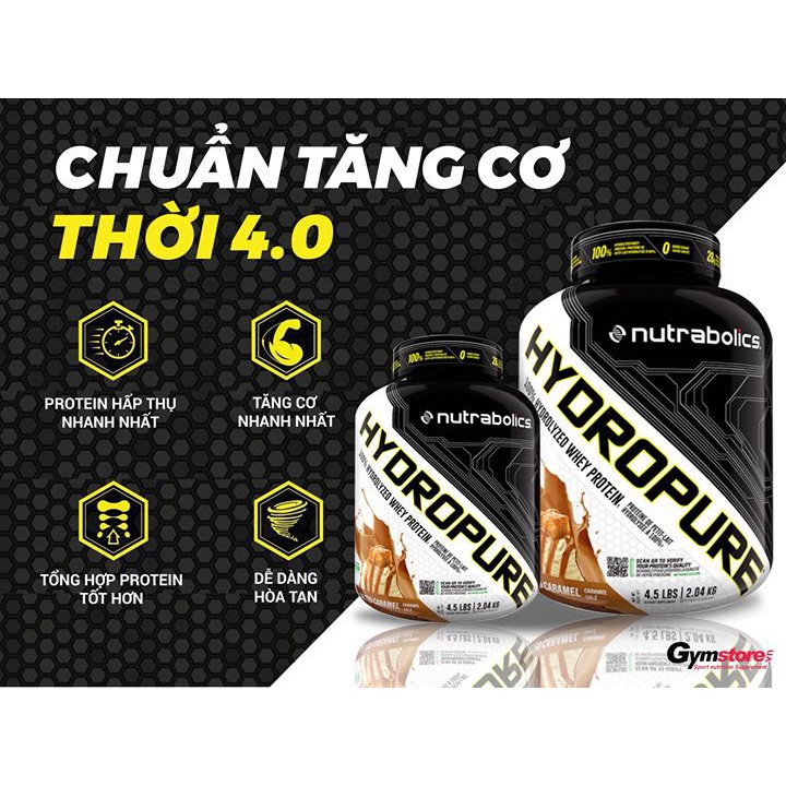 Sữa tăng cơ cao cấp Nutrabolics Hydropure, 4.5 Lbs (58 muỗng)