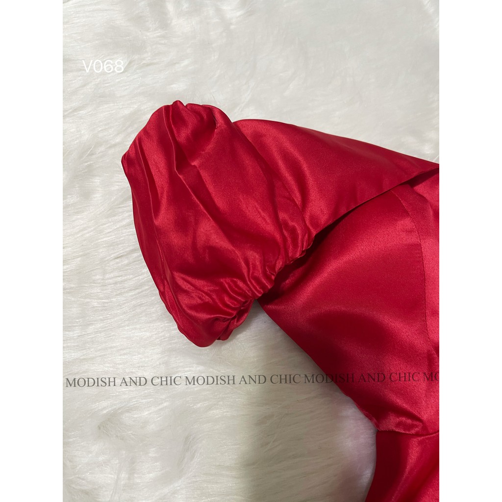 Váy đỏ xoè tafta V068 -  Mimo Shop phân phối chính thức