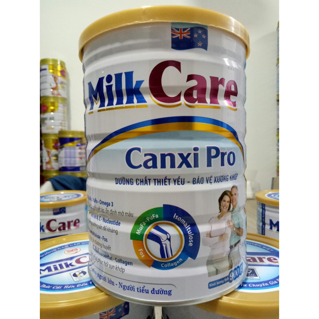 Sữa Canxi Pro 900g (MILKCARE) tốt cho xương khớp - cho người lớn, người tiểu đường