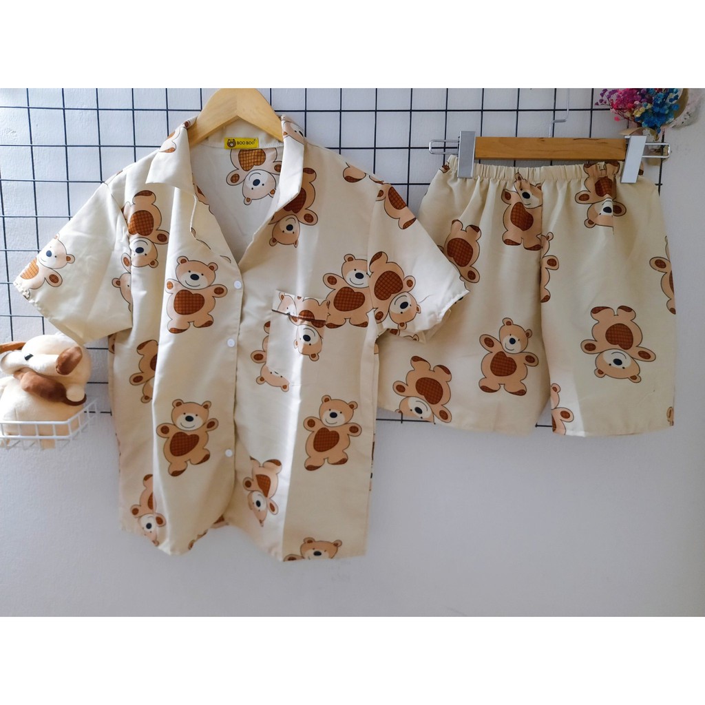 Đồ Bộ Pijama kate Thái Nhung Mịn Form ngắn