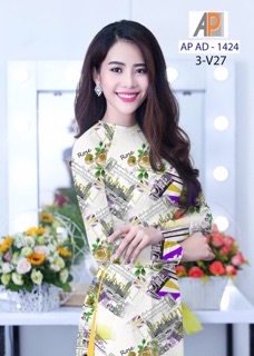 Vải áo dài hoa hồng