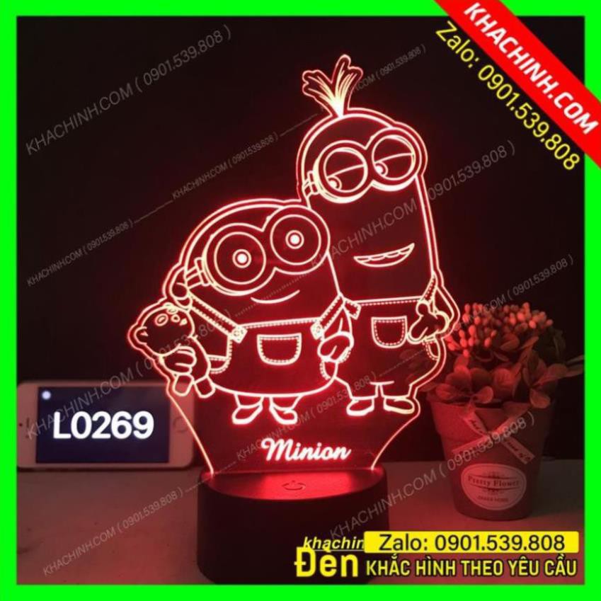 Đèn khắc Minion Làm Quà Tặng Mẫu L0269 -R Nhận làm theo yêu cầu