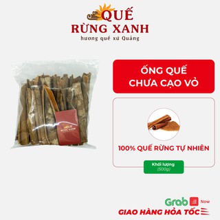 Quế ống chưa cạo vỏ nguyên chất 100% từ quế rừng Trà Bồng,Quảng Ngãi túi 500g- Quế Rừng Xanh