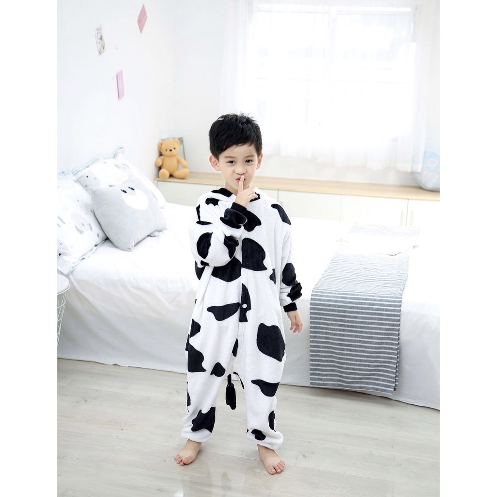 🐄  Bộ Đồ Thú Bò Sữa Trẻ Em, Bộ Đồ Thú Liền Thân Bò Sữa Cho Bé  🐄