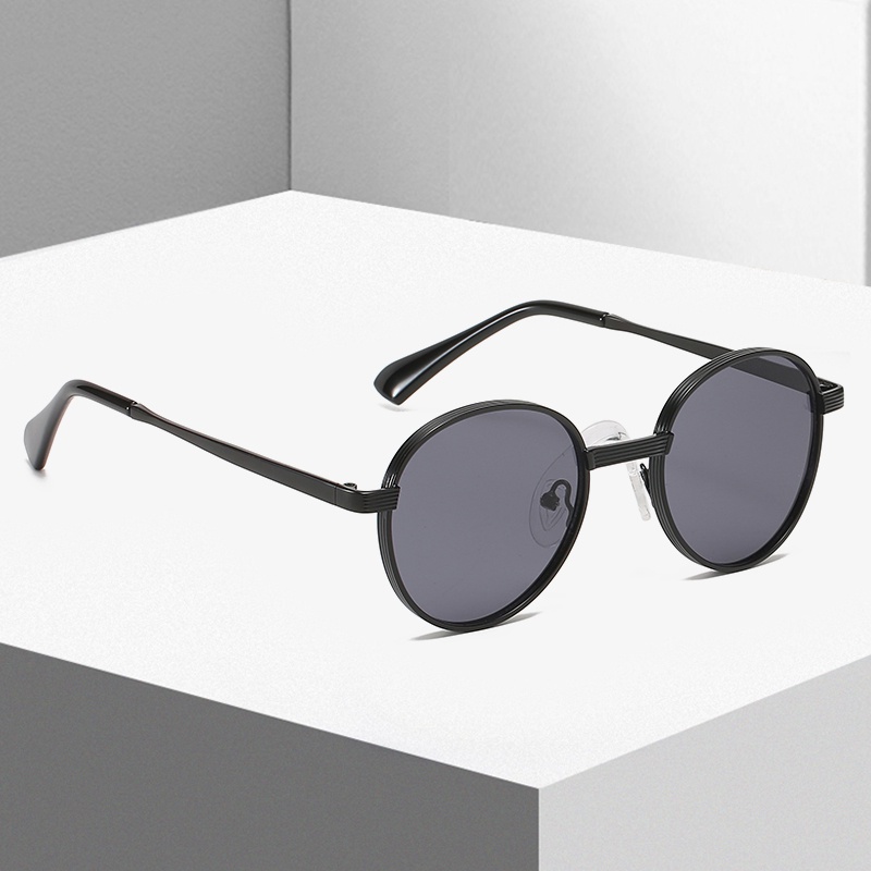 Kính Mát Gọng Tròn Kim Loại Chống Tia UV RZ1284 Thời Trang Cho Nam Và Nữ