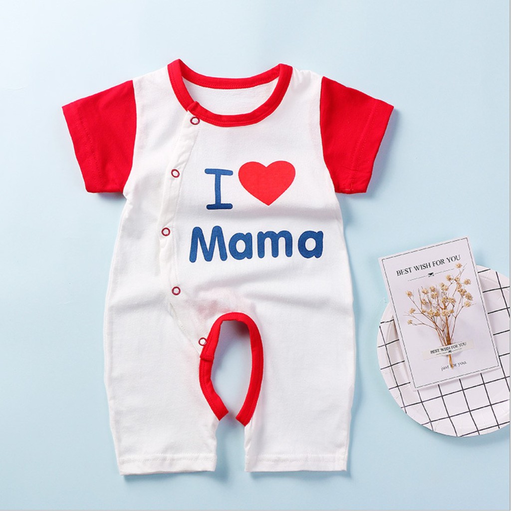 Bộ đồ Bodysuit bé trai/ bé gái _ I love Mama