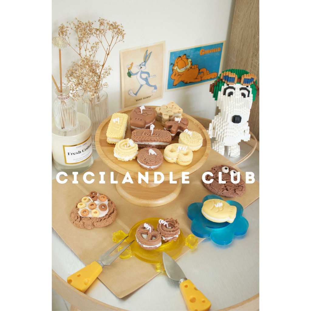 Set quà tặng nến thơm các loại bánh cookie yummy CICILANDLE CLUB