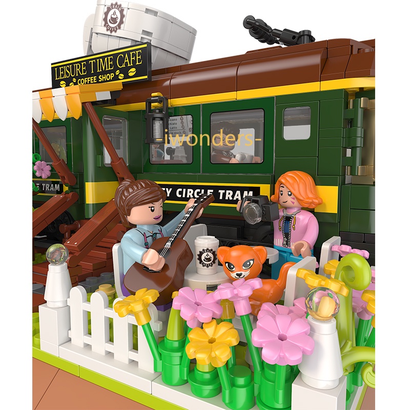 Sáng Tạo Khối Xây Tàu Cà Phê Nhà Giáo Dục Mô Hình Tự Làm Pop Đồ Mặc Nhà Bé Trai Bé Gái Trẻ Em Quà Tặng Đồ Chơi Kids education toys