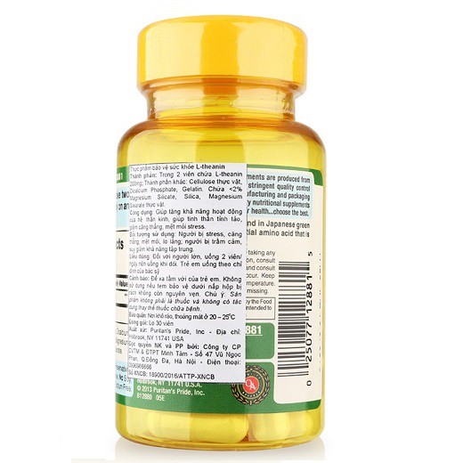 Viên uống bổ não - giảm stress Puritan's Pride L-Theanine 200mg 60 viên | BigBuy360 - bigbuy360.vn