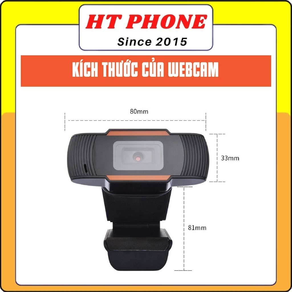 Webcam Máy Tính, Webcam mini Full HD 1080P Có Mic-USB kẹp màn hình, Học Online Qua ZOOM - HT PHONE