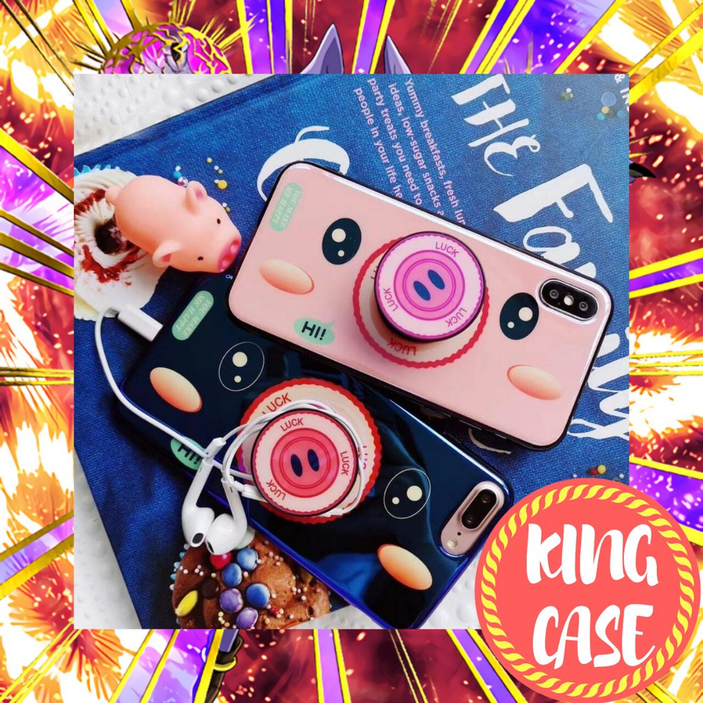 ⚡ỐP IPHONE⚡ ỐP LƯNG LỢN POP - TẶNG KÈM POP ⚡