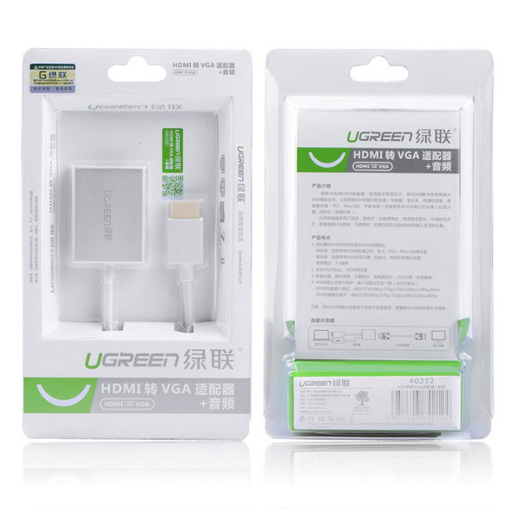 Cáp HDMI sang VGA và Audio UGREEN 40212