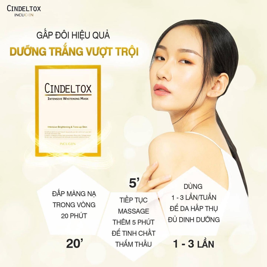 Mặt nạ dưỡng trắng chuyên sâu Cindel tox intensive whitening mask