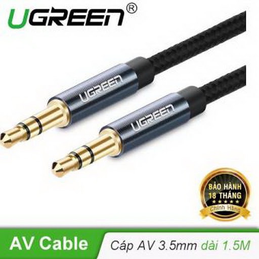Cáp âm thanh 2 đầu 3.5mm dương ugreen 50362 chính hãng