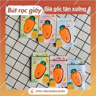 Dao rọc giấy dễ thương mini hình củ cà rốt K46 cute dao cắt giấy, sticker