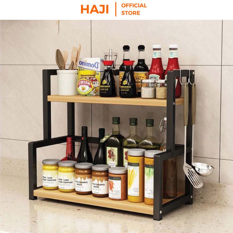 Kệ nhà bếp 2 tầng HAJI sắp xếp không gian bếp gọn gàng C04