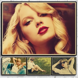 Ca sĩ taylor swift áp phích cổ điển kraft áp phích giấy tự làm phòng bar cafe trang trí nội thất quà tặng in nghệ thuật bức tranh tường