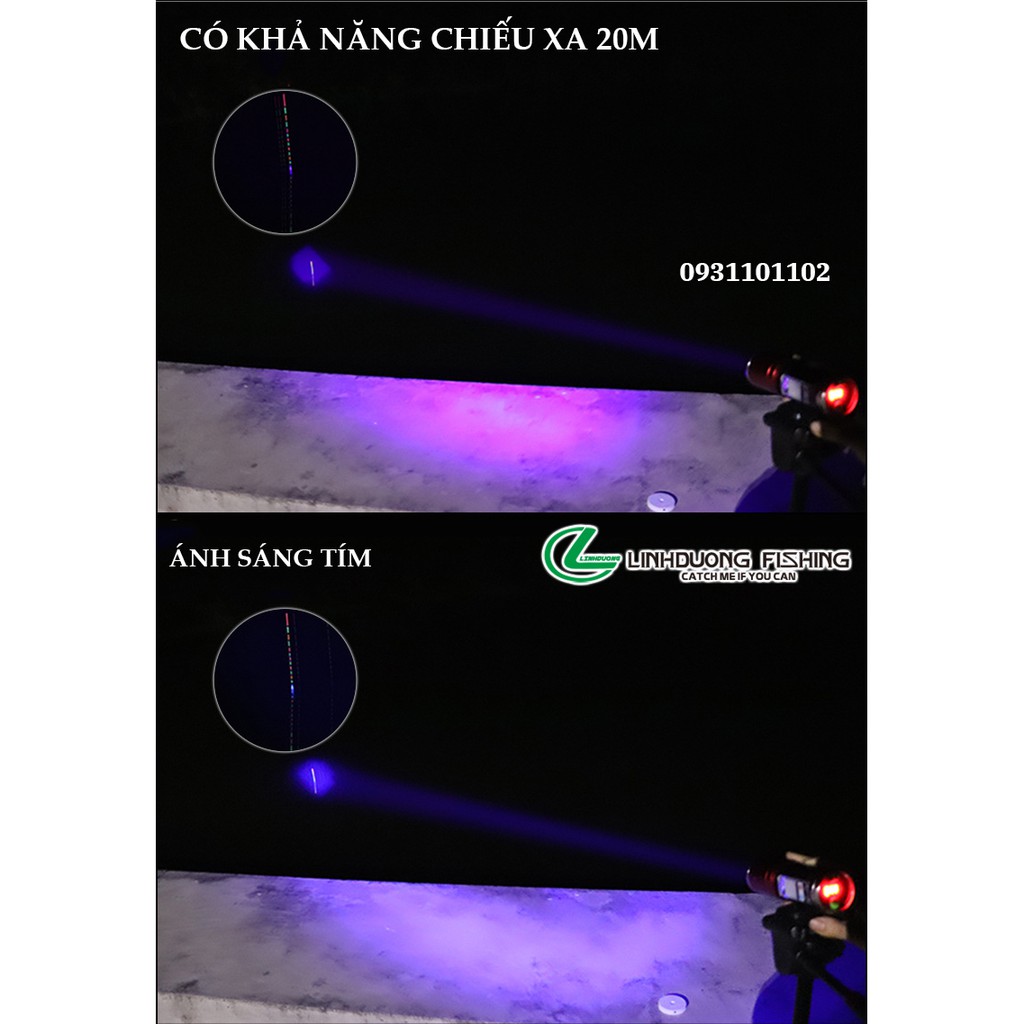 Đèn led câu cá ban đêm có cảm ứng + Chân đỡ đèn Hàng đẹp chất lượng đảm bảo.