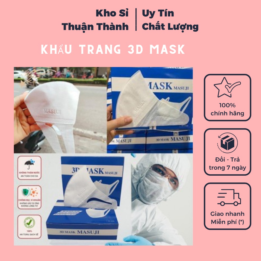 Khẩu trang 3d mask công nghệ nhật bản ngăn giọt bắn khói bụi 99,9% (khosithuanthanh)