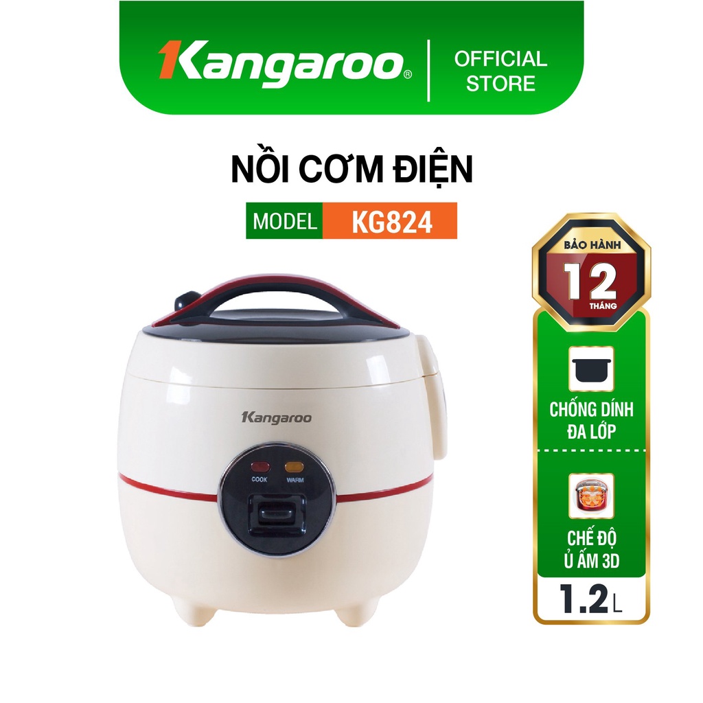 [Mã ELHADEV giảm 4% đơn 300K] Nồi cơm điện 1.2L Kangaroo KG823