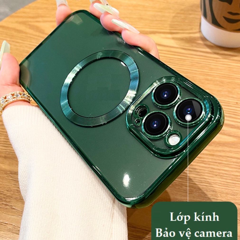Ốp iphone 14 pro max 13 pro max 12 pro max 11 pro max X xr Xs Max 7 plus 8 - ốp lưng hở táo viền vuông màu xanh và rêu