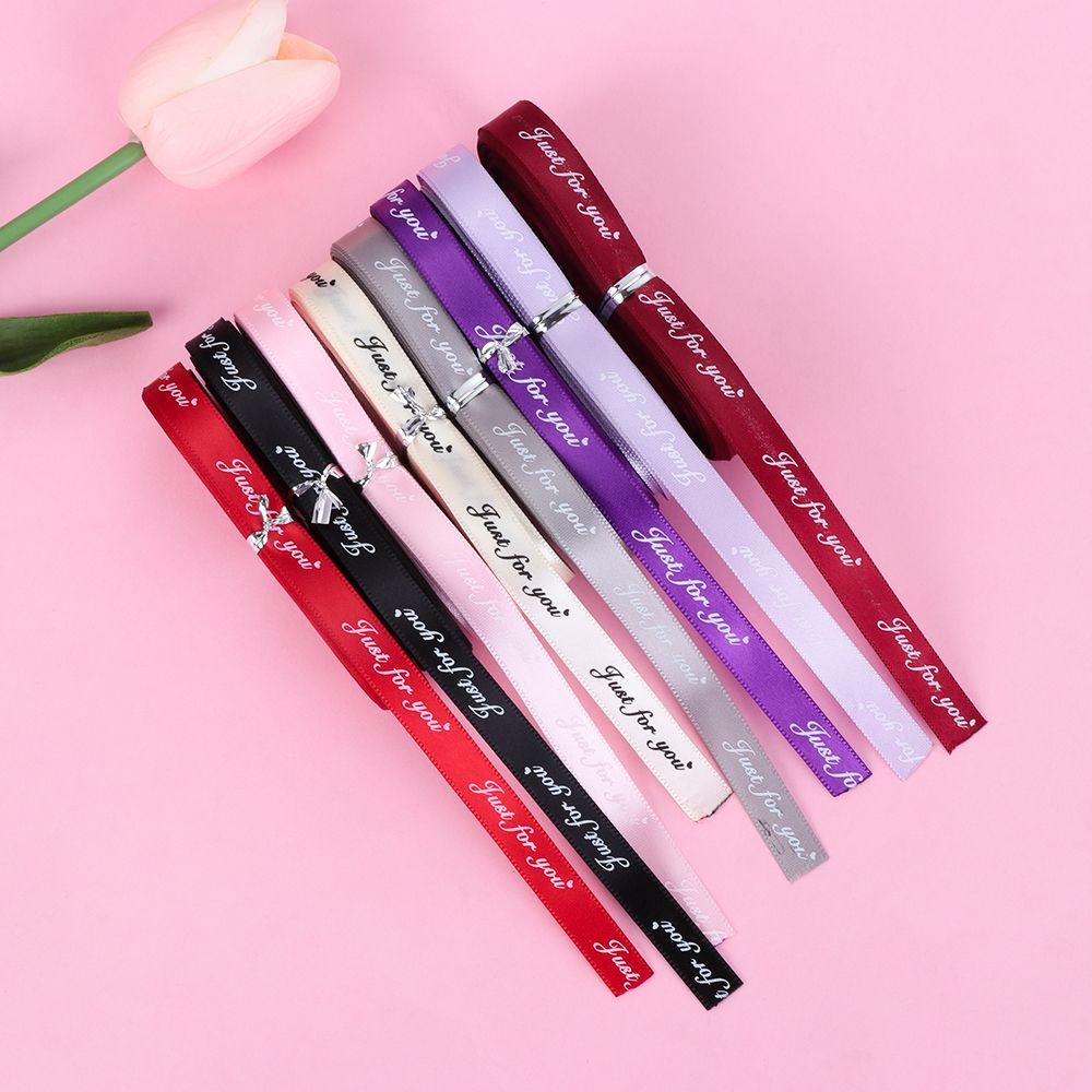 LONTIME Cuộn Dây Vải Gói Quà 10 Yard 10mm In Chữ Just For You Trang Trí Tiệc Cưới / Giáng Sinh