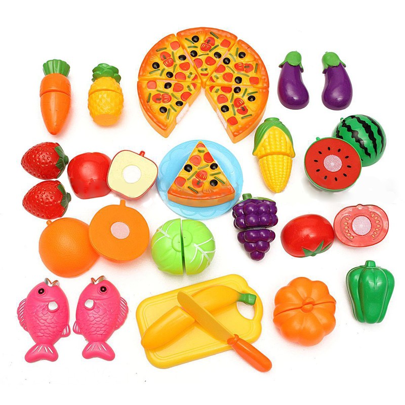 Bộ 24 đồ chơi cắt hoa quả bằng nhựa vui nhộn cho bé