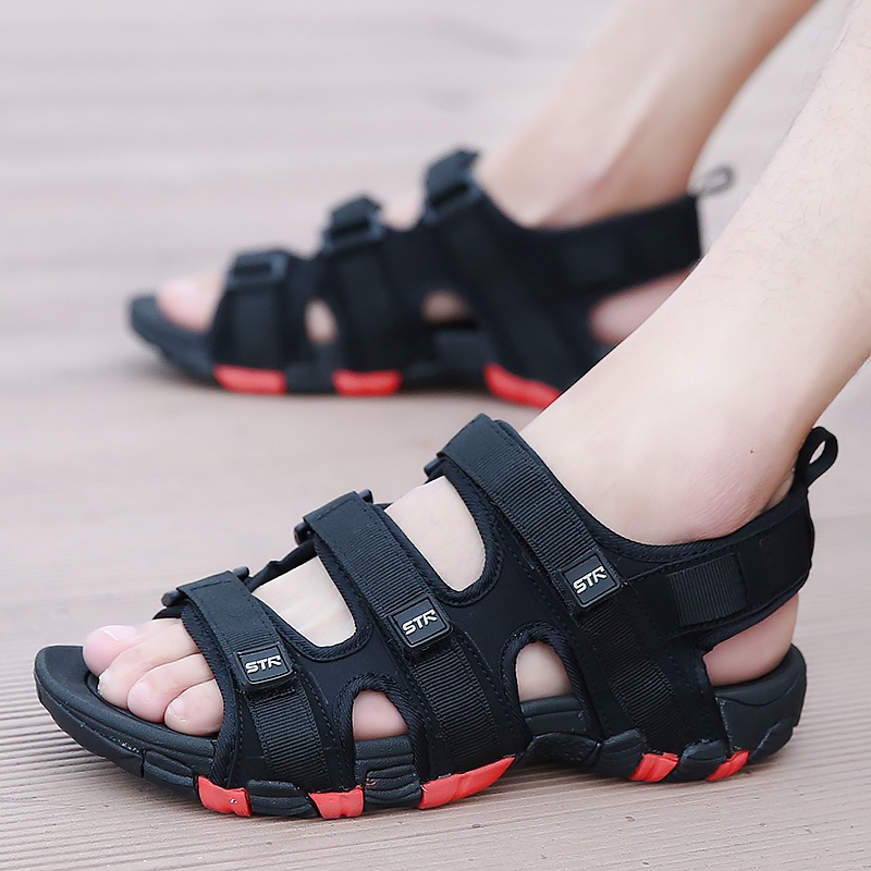 Dép sandal chống trượt chống mài mòn phong cách Roman thời trang đi biển cho nam