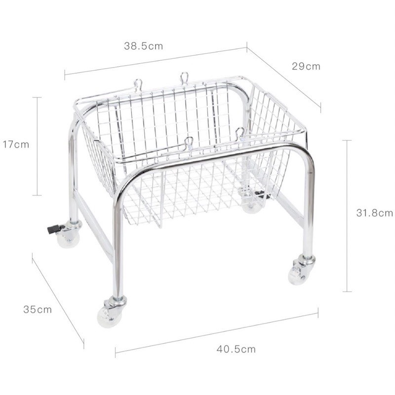 Kệ inox Cao cấp mini có bánh xe SNACK TROLLEY - tiện dụng trang trí Decor phòng sang trọng