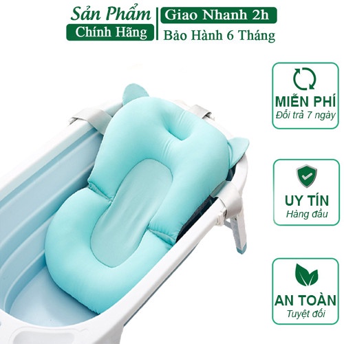 Gối Nằm Tắm, Phao Tắm An Toàn Cho Bé, Đệm Tắm Cho Bé Chất Lượng Cao Cấp, Êm Ái, Phù Hợp Cho Bé Từ 3-36 Tháng Tuổi