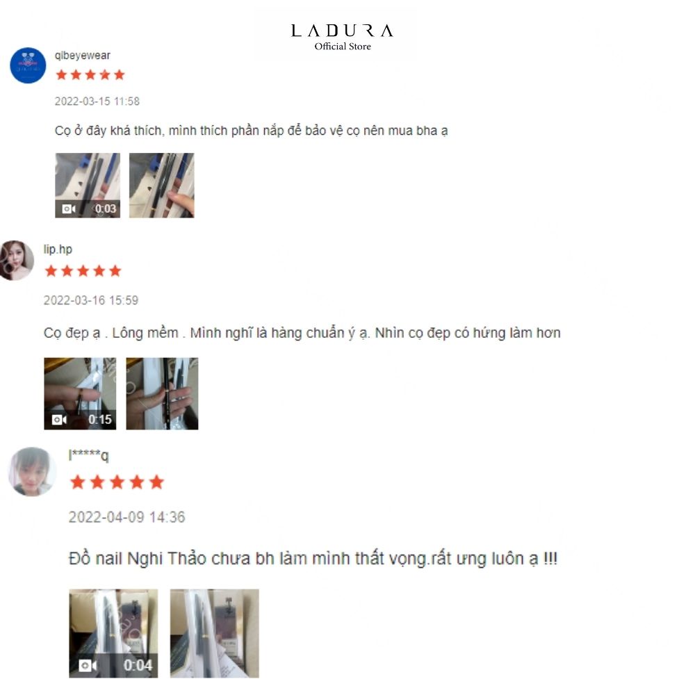 Cọ vẽ móng tán vân đá Jeliva LADURA số 03