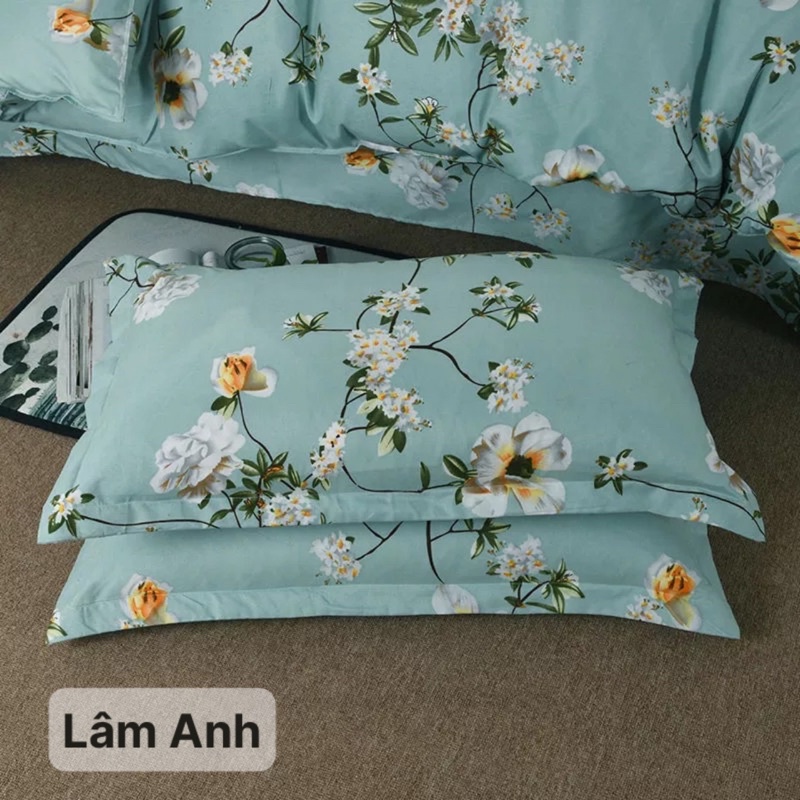 Vỏ Áo Gối Cotton 30x50cm Màu Bông Hoa Lá Siêu rẽ