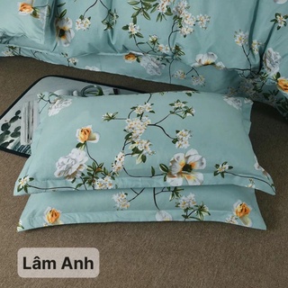 Vỏ Áo Gối Cotton 30x50cm Màu Bông Hoa Lá Siêu rẽ