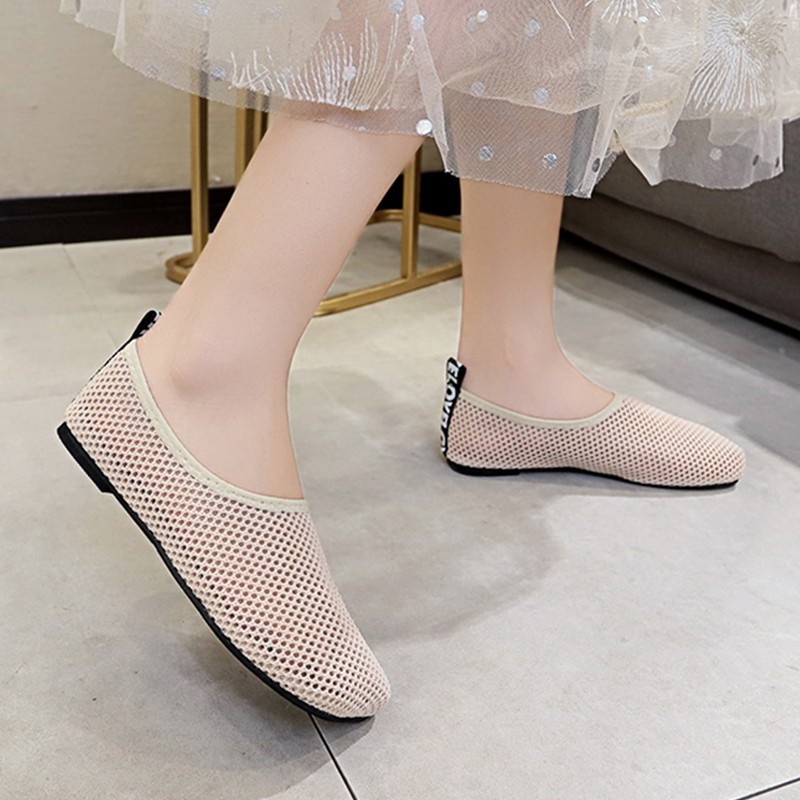 Giày Lười Nữ Phối Ren Thoáng Khí Thời Trang Xuân Hè 2021 | BigBuy360 - bigbuy360.vn