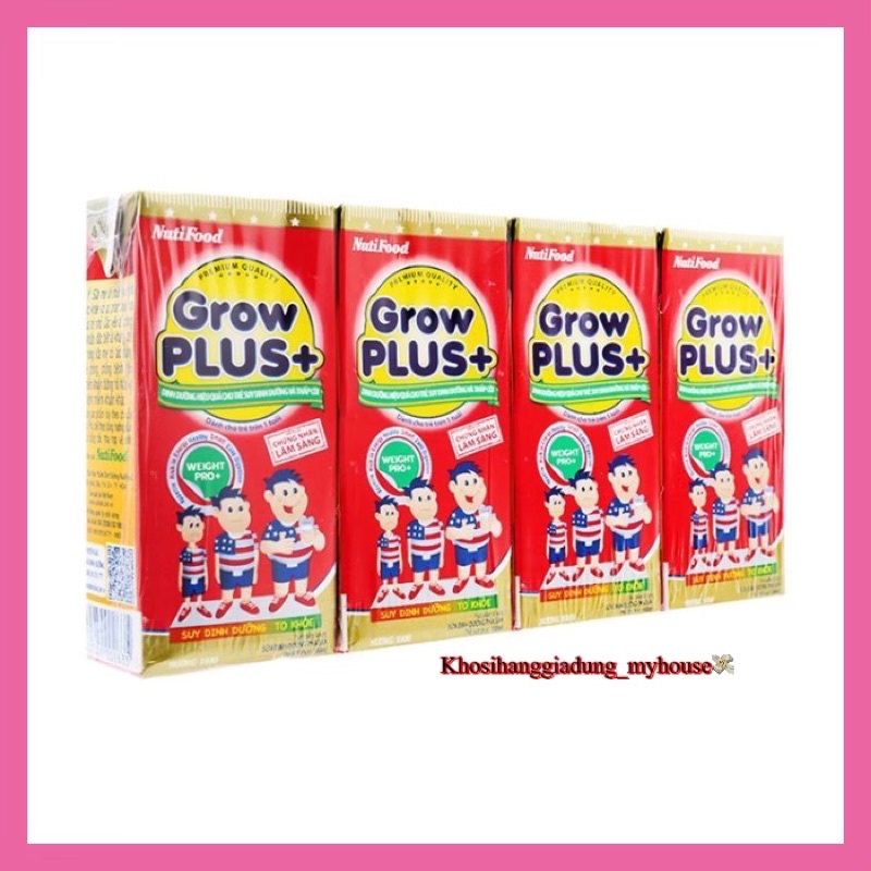 Thùng sữa Nutifood Grow Plus đỏ 48h  Hộp 110ml và 180ml