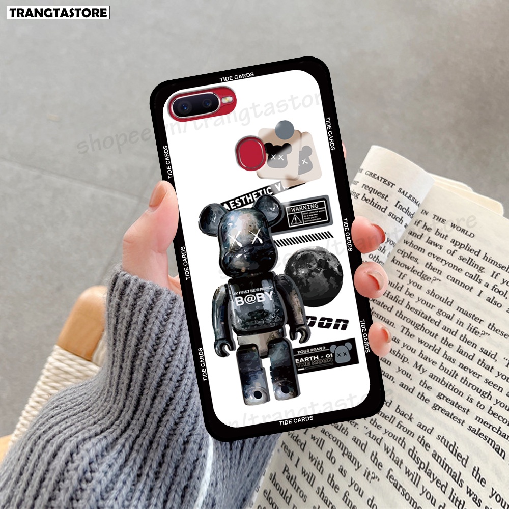 Ốp Oppo A5s / A7 / F9 / A12 in hình gấu Bearbrick,Mountain,xanh,đen,đỏ giá rẻ