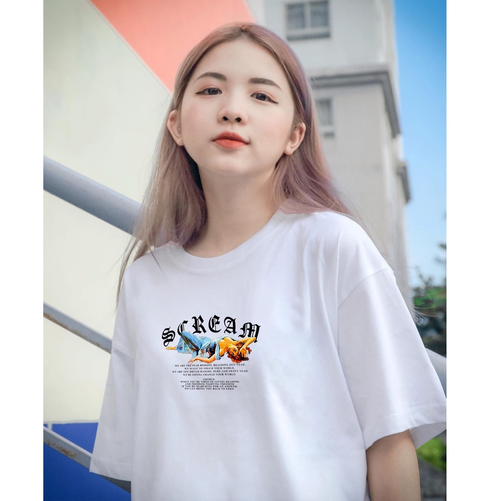 Áo Thun GREEND Unisex Local Brand Tay Lỡ Oversize Wash/Black/White  Dream Makers T-Shirt TS049