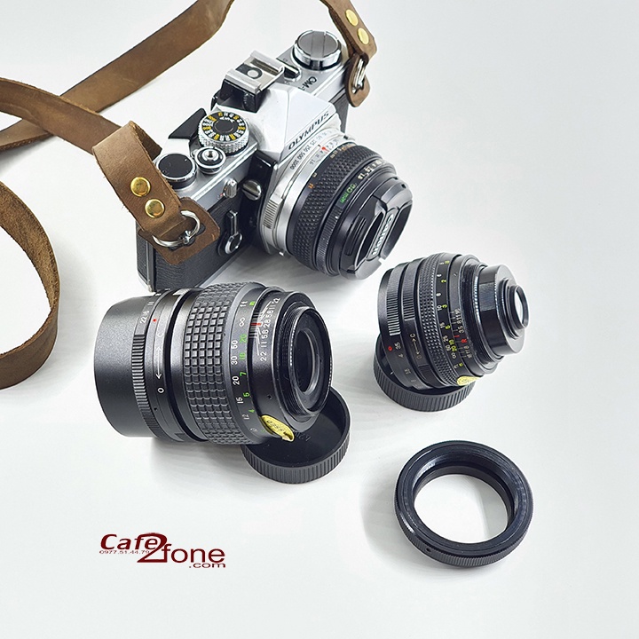 Lens MF Sonagar 35mm F/3.5 &amp; Cambron 135mm F/2.8 ngàm T4 kèm ngàm chuyển M42 (Ống kính máy ảnh film) - Cafe2fone