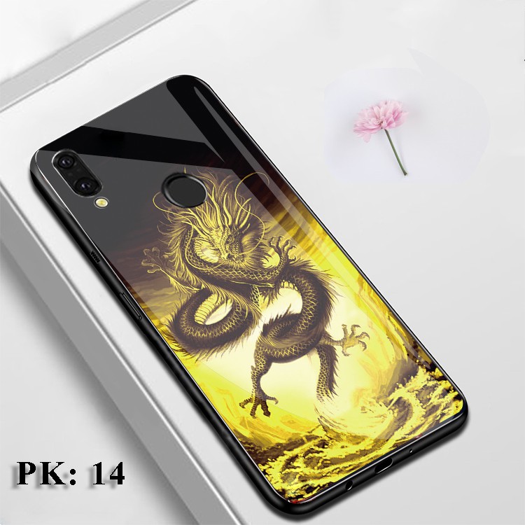 [Freeship] Ốp lưng Huawei nova 3i, Y9 2019 in hoa mặt kính chống trầy xước, case op dien thoai