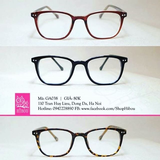 [Tặng hộp và khăn] Gọng Kính cận siêu rẻ Hibou Optical GA038 - Chuyên lắp mắt cận loạn viễn | BigBuy360 - bigbuy360.vn