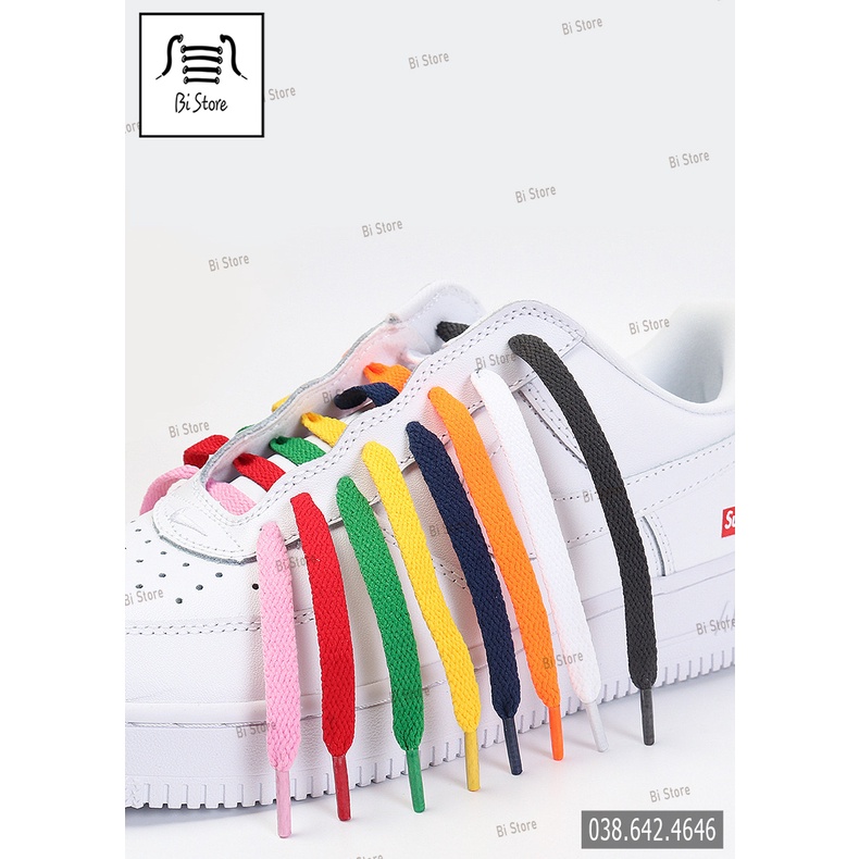 [Bảng 30 màu] [01 - 15] Dây giày dẹt AF1 (Air Force 1), Jordann loại 1 dày dặn dành cho các loại giày thể thao / sneaker