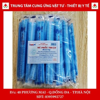 Mũ phẫu thuật tiệt trùng/ Mũ giấy y tế, spa, thẩm mỹ viện (túi 50 cái)